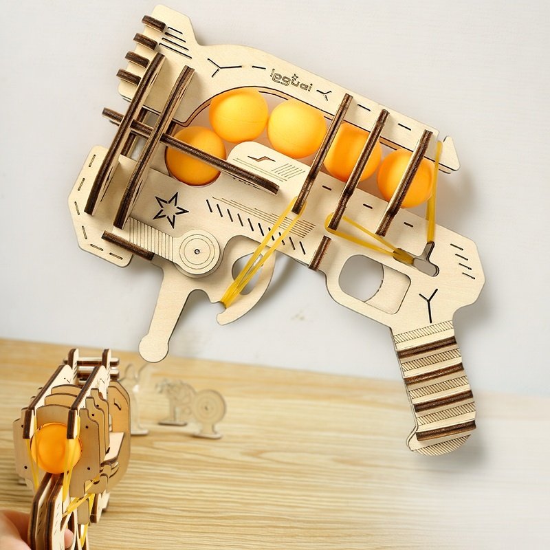 Pistolet à élastiques en bois  - Table Tennis Balls avis et prix