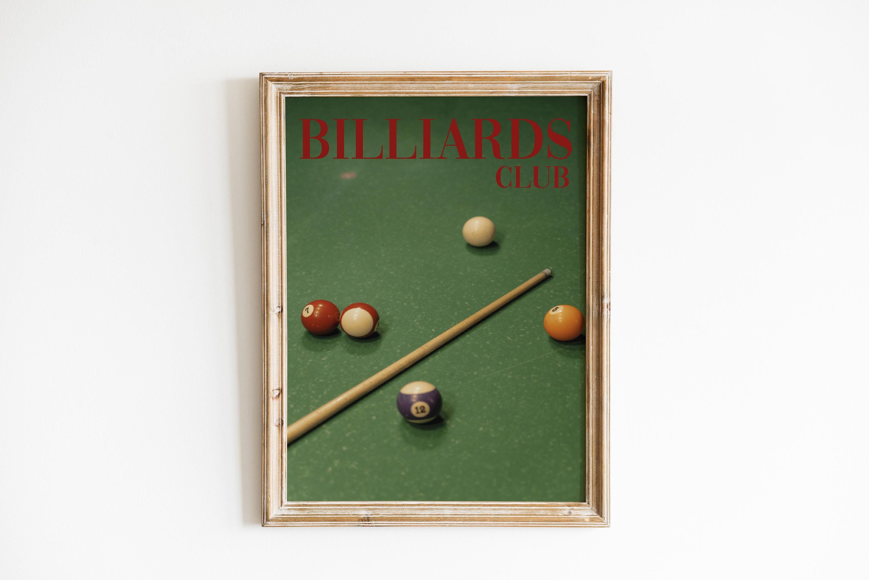 Affiche rétro de billard, bask - Table Tennis Live avis et prix